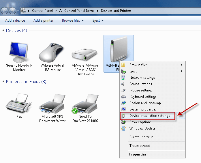 How to stop automatically installing drivers in Windows 7